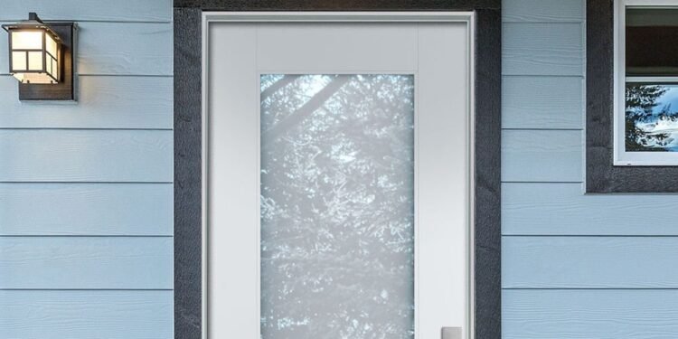 This smart front door can go from clear to opaque with a voice command