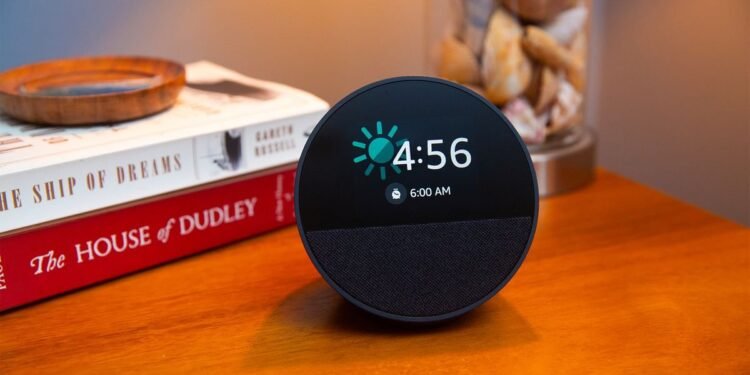 Amazon’s Echo Spot alarm clock is on sale with a free color smart bulb