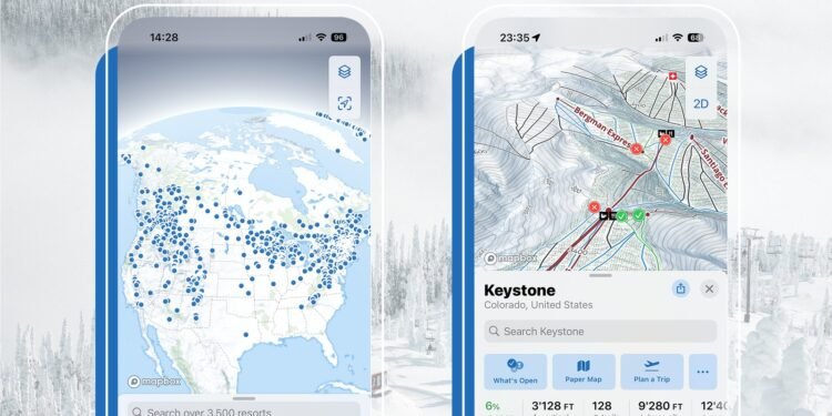 Winter Sports App Slopes Now Features Maps of More Than 2,000 Resorts Worldwide