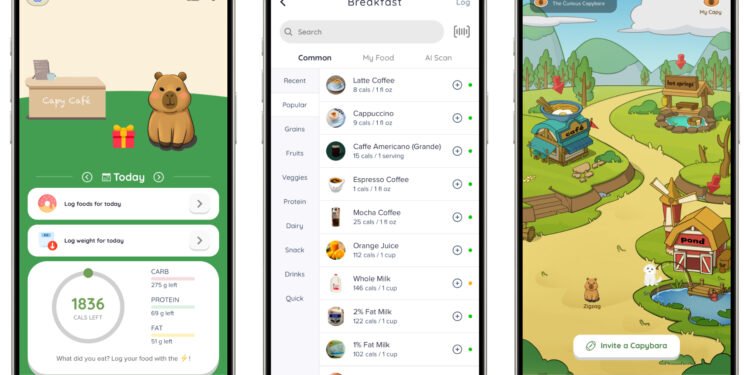 Capy Diet Features an Adorable Friend Who Will Help You Get Healthier